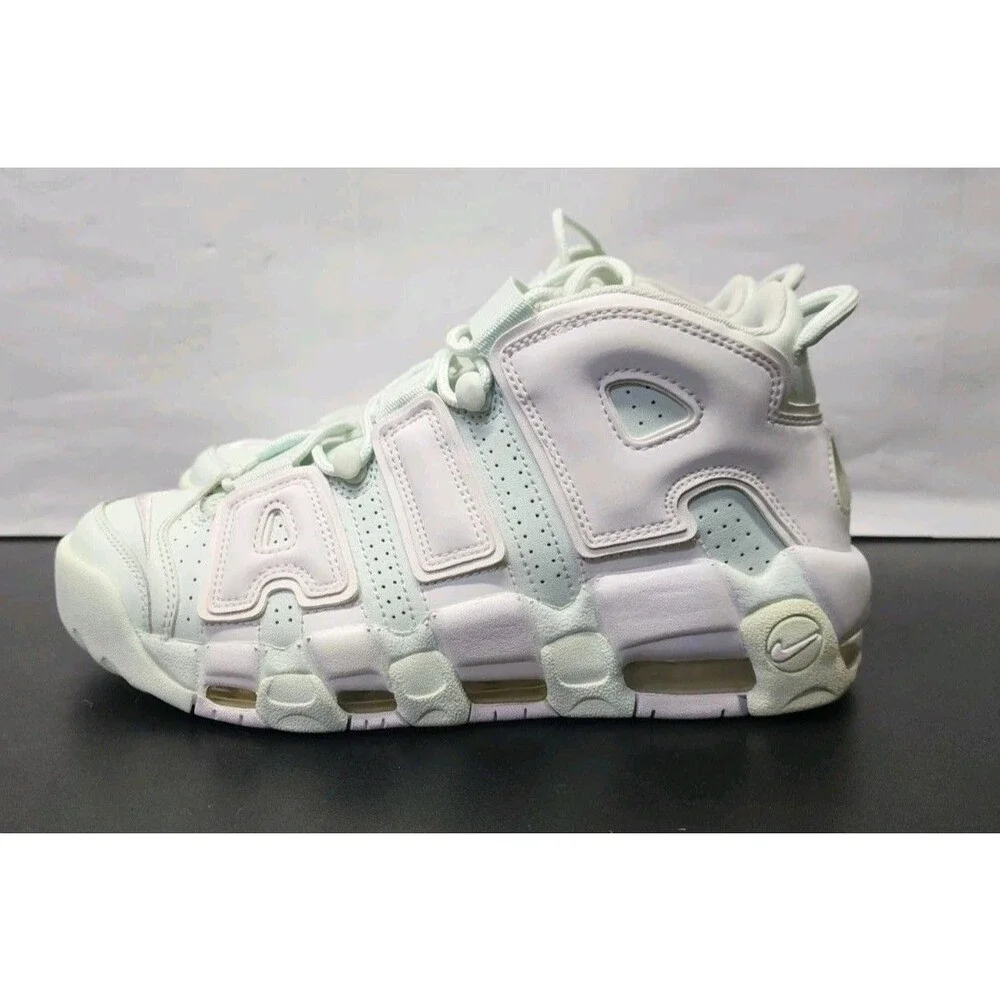 Nike Air More Uptempo Barely Green White Women's 7.5 Sneakers 917593-300 Mint